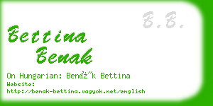 bettina benak business card